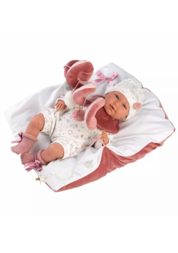 Lalka bobas Mimi z poduszką i zabawką 42cm