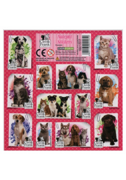 Nalepki 16x16 Cleo i Frank 12 sztuk