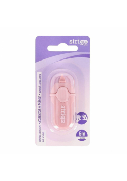 Korektor w taśmie mini 5mmx6m różowy STRIGO