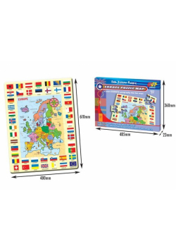 Mata z puzzli Mapa Europy 24 elementy