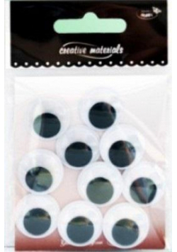 Oczy samoprzylepne okrągłe 20mm 10szt