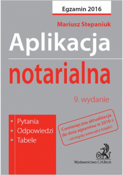 Aplikacja notarialna Egzamin 2016