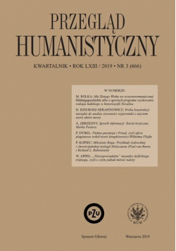 Przegląd Humanistyczny Nr  4 / 19