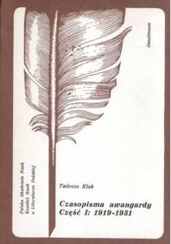 Czasopisma awangardy Część 1 1919-1931