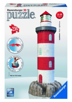 Puzzle 3D Latarnia morska na skale 216