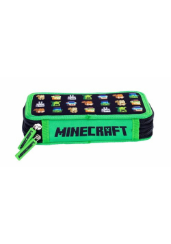 Piórnik podwójny bez wyposażenia 2 klapki Minecraft