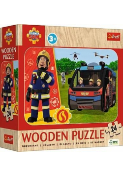 Puzzle drewniane 24 Niesamowity Strażak TREFL