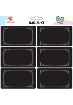 Naklejki na przetwory i przyprawy Czarne