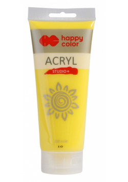 Farba akrylowa Studio 200 ml jasnożółty Happy Color