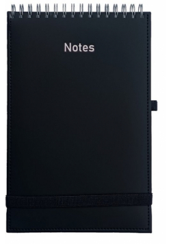 Notes A5 Vivella na spirali z gumką linia czarny