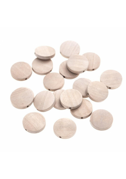 Koraliki monetki drewniane 20mm 20szt