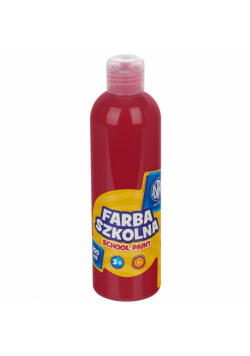 Farba szkolna naturalna tempera Astra 250 ml czerwona ciemna