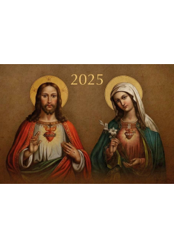 Kalendarz 2025 Trójdzielny Serce Jezusa i Maryi