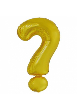 Balon foliowy znak ? złoty 53x86cm