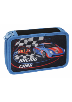 Piórnik 2-komorowy z wyposażeniem RACING CARS