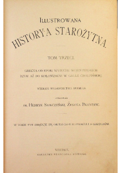 Dzieje powszechne ilustrowane Czasy starożytne Tom III Historia starożytna