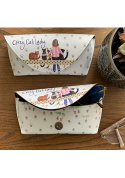 Etui na okulary GL09 Crazy Cat Lady Kociara