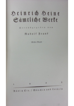 Heinrich heine geistliche werke,1923r.