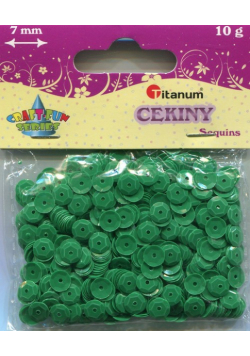 Cekiny zielone 7mm 10g