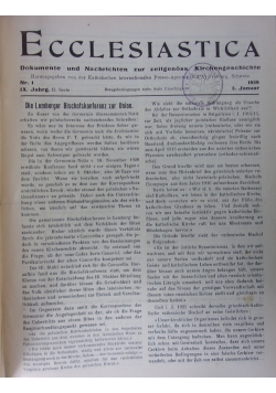 Ecclesiastica,1929r.