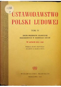 Ustawodawstwo Polski Ludowej Tom IV