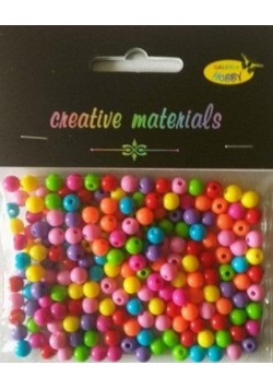 Koraliki okrągłe kolorowe 6mm ok 22g