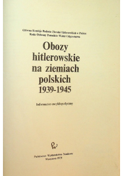 Obozy hitlerowskie na ziemiach polskich 1939-1945