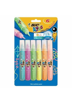 Glitter Glue pastelowy Blister 6 kolorów