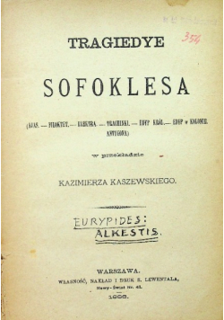 Tragiedye Sofoklesa 1888 r.