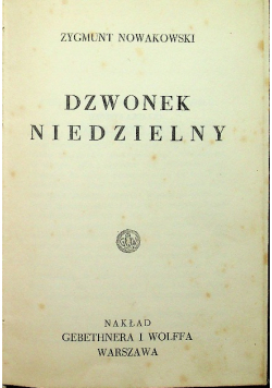 Dzwonek Niedzielny 1934 r.