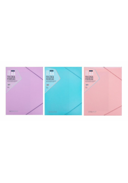 Teczka z gumką PP Pastel Line 1szt.mix