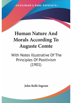 Human Nature And Morals According To Auguste Comte
