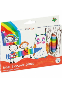 Kredki świecowe Jumbo okrągłe 	14 mm 12 kolorów