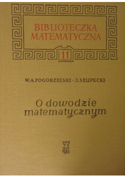 O dowodzie matematycznym