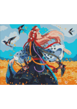 Diamentowa mozaika - Ukraińska kobieta 40x50cm