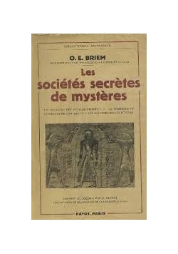 Les societes secretes de mysteres