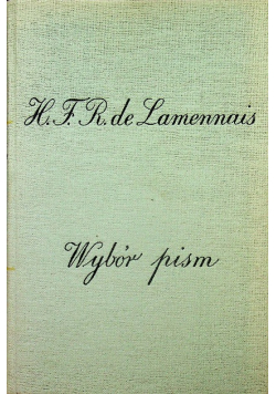 Lamennais Wybór pism