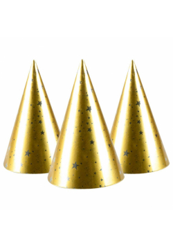Czapeczki Golden party 4szt