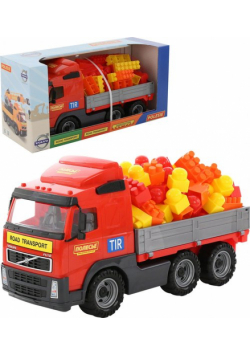 Volvo samochód z burtami  + Klocki Super-mix - 60 elementów