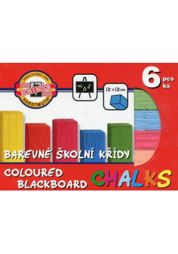 Kreda kolorowa do tablic 6 sztuk