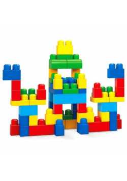 Mega Bloks Klocki 60 elementów torba niebieska