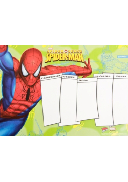 Plan lekcji z magnesem Spider Man