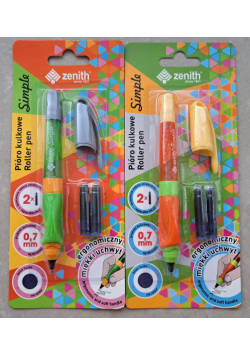 Pióro wieczne z uchwytem do nauki pisania Astra Pastel Line + 2 naboje