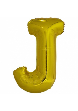 Balon foliowy litera J złota 58x86cm