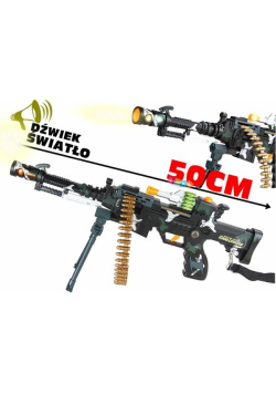 Karabin wojskowy światło dźwięk 50cm