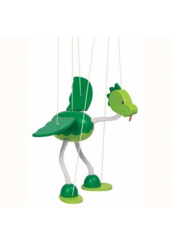 Drewniana  marionetka dinozaur