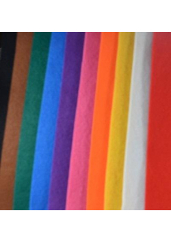 Filc kolorowy pastelowy 1,5mm 20x30cm 10 arkuszy