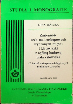 Zmienność cech makroskopowych wybranych mięśni