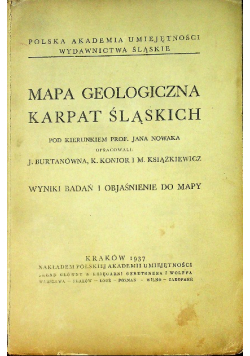 Mapa geologiczna Karpat Śląskich 1937 r.