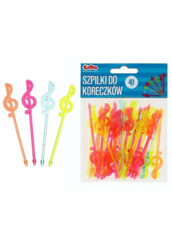 Szpilki do koreczków Klucz wiolinowy 40 sztuk